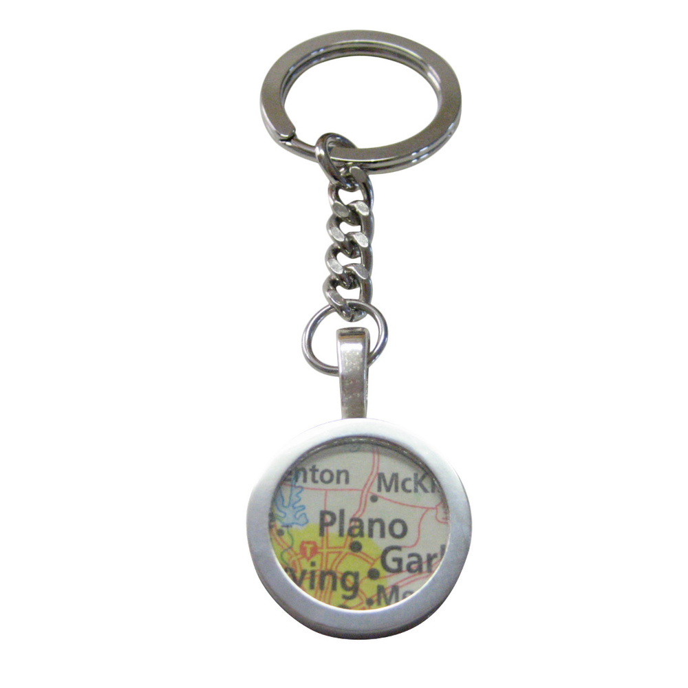 Plano Texas Map Key Chain